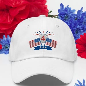 Embroidered Patriotic Cap, Independence Day Hat – 4th of July Dad Hat USA, July 4th Baseball Cap