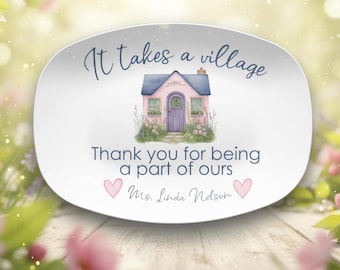 Neighbor Gift Platter Personalized Thank You Gift, Custom Serving Dish, New Neighbor Housewarming, Appreciation Plate 14x10