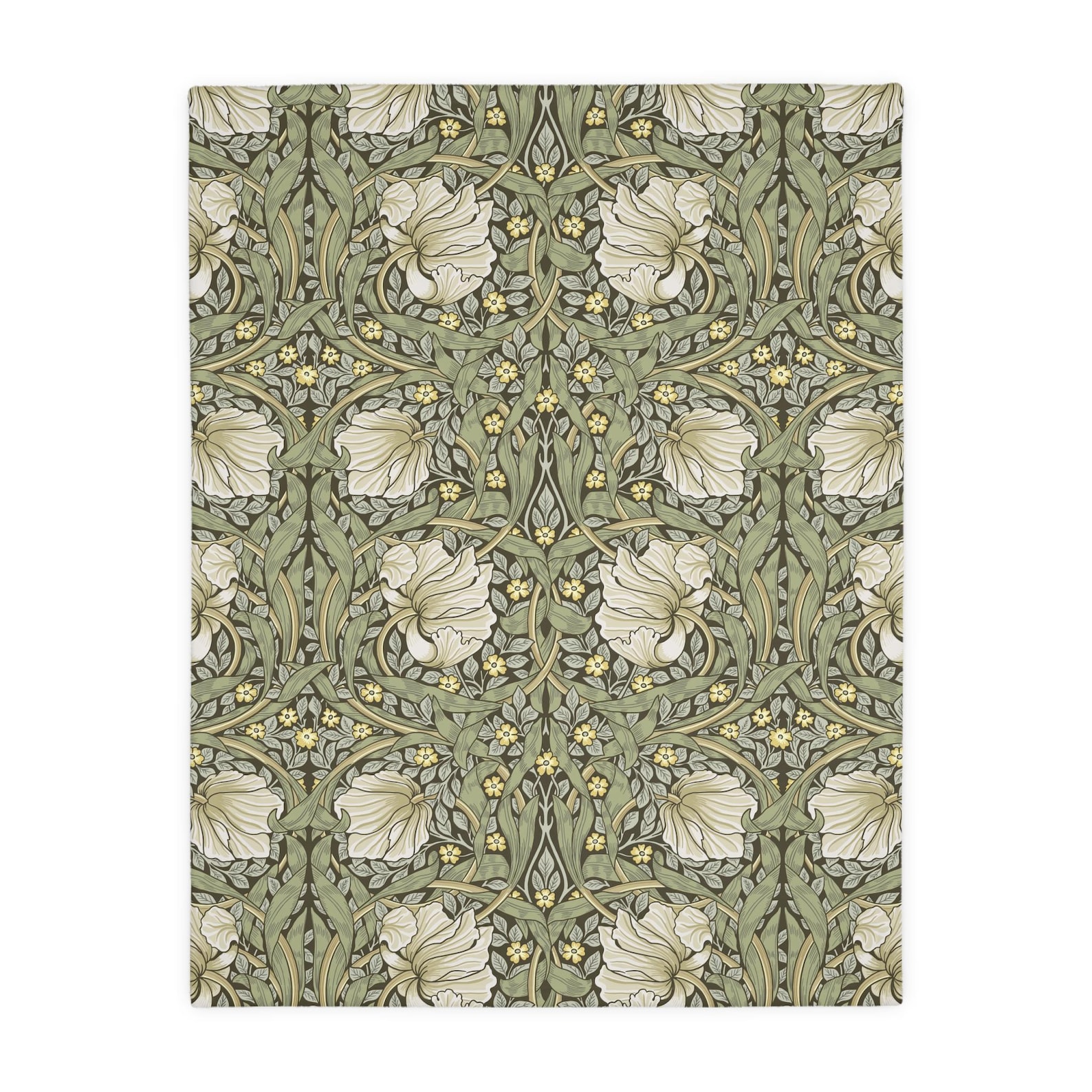 Floral Velveteen Throw Blanket: William Morris Pimpernel Art Nouveau ...