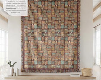 Manta tejida retro de lata de sardinas: decoración náutica costera