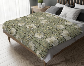Manta de terciopelo con estampado floral: Diseño Art Nouveau de William Morris Pimpernel