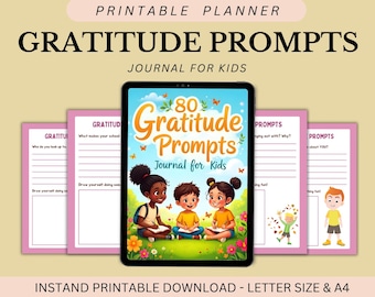 Gratitude Journal for Kids: Mindfulness Prompts (PLR, Digital Download)