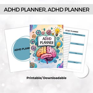ADHD Planner, Daily Organizer, Task Scheduler for Focus, Productivity Journal, Time Management, Gift for Adults,  ADHD Aid, Task Organizer