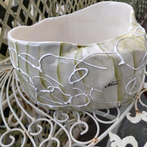 Bassano Artistic Ceramics - Nove - Keramik-Übertopfvase - 1980er Jahre