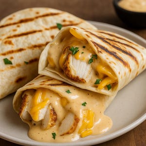 Cheesy Garlic Chicken Wraps Recipe: Easy Family Meal (PDF Download)
