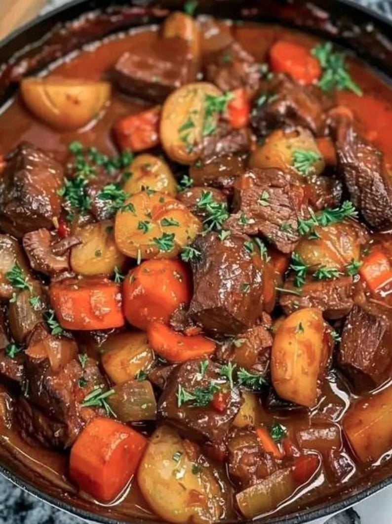 Rich & Cozy Beef Stew Bowl Recipe: Easy Family Recipe (PDF Download) - Etsy
