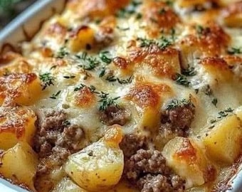 Hamburger Potato Casserole Recipe: Comfort Food Dinner (PDF Download)