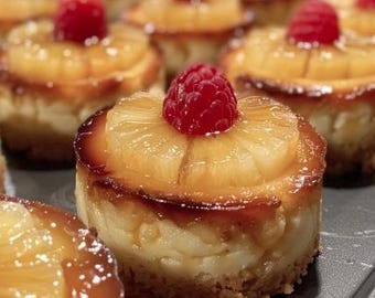 Rezept für Mini-Ananas-Upside-Down-KäsekuchenRezept (PDF Download)