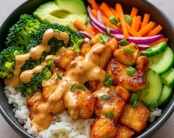 Bang Bang Chicken Bowl Recipe | Easy Family Dinner (PDF Download)