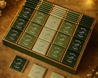 50 stuks bruiloft chocolade, chocolade bruiloft gunsten, aangepaste chocolade, bruiloft gunsten, verlovingschocolade, gunsten voor gasten