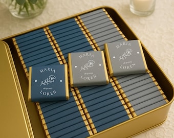 50 stuks bruiloft chocolade, chocolade bruiloft gunsten, aangepaste chocolade, bruiloft gunsten, verlovingschocolade, gunsten voor gasten