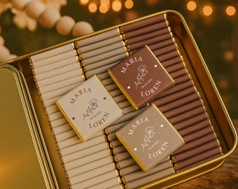 50 stuks bruiloft chocolade, chocolade bruiloft gunsten, aangepaste chocolade, bruiloft gunsten, verlovingschocolade, gunsten voor gasten