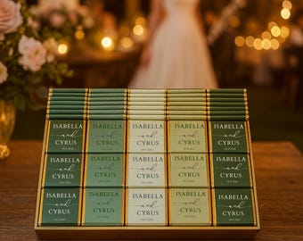 50 Pcs Wedding Chocolate, Wedding Chocolate Favors, Customized Chocolate, Wedding Favors, Engagement Chocolate, Favors For Guests