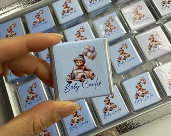 Baby Shower Chocolate Favors for Guests, Baby Shower Chocolate Favors, New Born Favors, Personalized Chocolate Favors, Baby Shower Gift