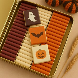 Halloween Chocolate Gift, Halloween Party Favors, Trick or Treat Gift, Chocolate Favors,Pumpkin Design, Boo Chocolate, Gifts For Halloween