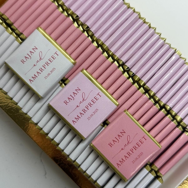 50 Pcs Wedding Chocolate, Wedding Chocolate Favors, Customized Chocolate, Wedding Favors, Engagement Chocolate, Favors For Guests