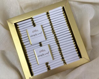 50 stuks bruiloft chocolade, chocolade bruiloft gunsten, aangepaste chocolade, bruiloft gunsten, verlovingschocolade, gunsten voor gasten