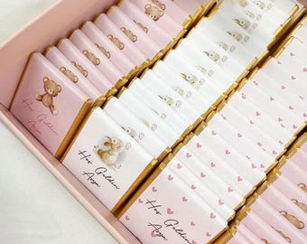 Baby Shower Chocolate Favors for Guests, Baby Shower Chocolate Favors, New Born Favors, Personalized Chocolate Favors, Baby Shower Gift
