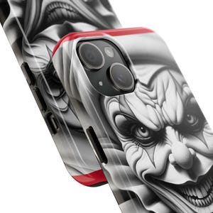 Creepy Clown Tough Phone Case, Horror Phone Cover, Gory Gift, Halloween Accessory, Scary Clown Design
