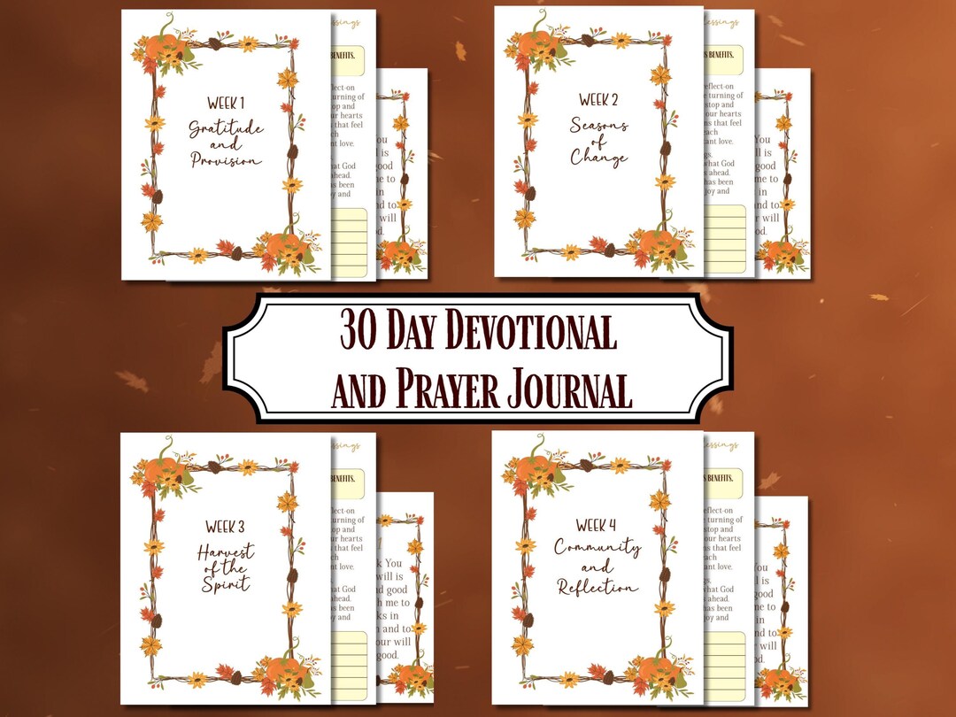 30 Day Fall Devotional Prayer Journal | Printable Bible Study With ESV ...