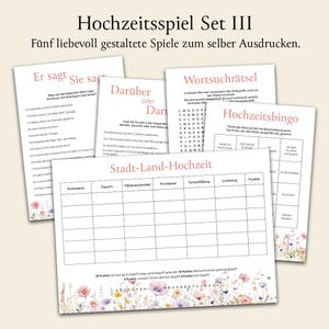 Wedding Games Set to Print - 5 Games for Guests | Wedding Games | Party Games | Wedding | Instant Download for Ceremony & Celebration