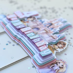 Princess Castle Cake Topper Personalized Custom Fairytale Party Decoration Birthday Baby Shower Cake Charm