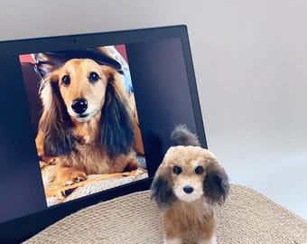 Handgemacht gehäkelte Plüsch Hund gehäkelte Hund Gedenkgeschenk Hund vorbei Gedenkgeschenk Katze vorbei Gedenkgeschenk naturgetreue Hundeplüschkatze Figur