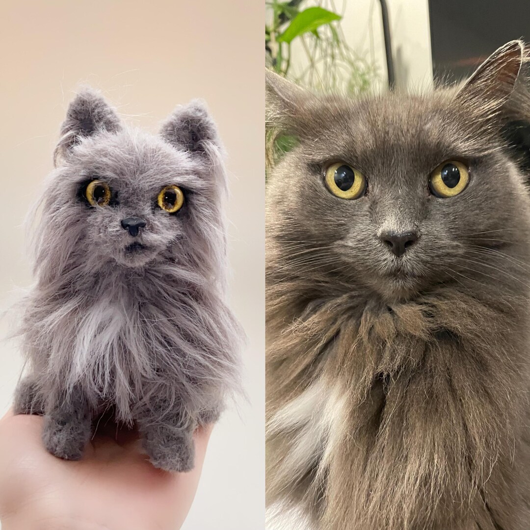 Custom Plush Cat Realistic Longhair Companion Gift Custom Plush Dog Toy ...