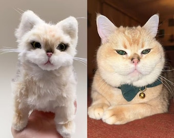 Personalisierte Katze Personalisierter Hund Gehäkelte Katze Personalisiertes Haustier-Denkmal Look Alike Dog Personalisiertes Katzengeschenk für Hundeliebhaber Gefüllte Plüsch-Katze