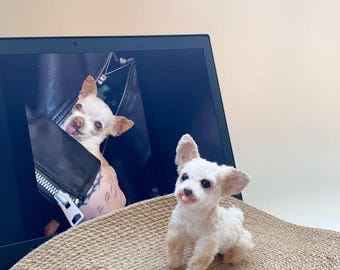 Aangepaste huisdier knuffel handgemaakt hondenportret aangepaste pluche dieren cadeau voor hondenliefhebbers aangepaste pluche hond gehaakte hond aandenkens herdenkingshond cadeau