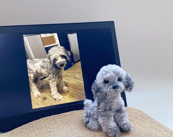 Custom crocheted plush dog crocheted pet keepsake dog memorial gift cat memorial gift lifelike dog plush cat figurines gift for dog Mom