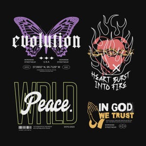 Streetwear Graphics Mega Bundle | T-Shirt Designs & Graffiti Vectors (PDF + PNG)