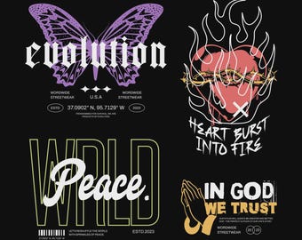 Streetwear Graphics Mega Bundle | T-Shirt Designs & Graffiti Vectors (PDF + PNG)