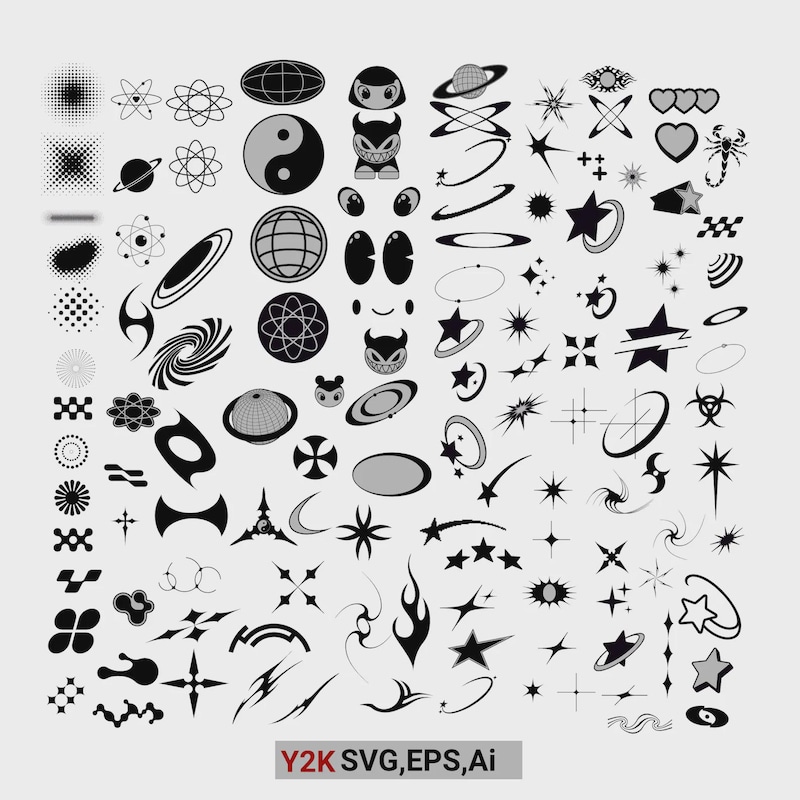 Y2k Lettering Design Y2k Cybercore Png - Etsy