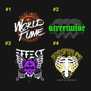 Custom Digital Y2K Logo, Y2K Streetwear Logos