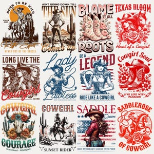 Old Western Clipart Collection – High-Quality Rustic Rodeo PNGs for Merch & More