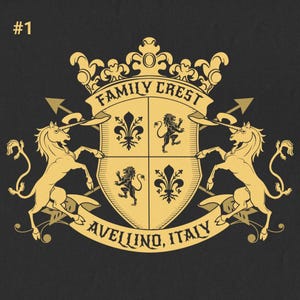 family crest coat of arms | custom logo design | family crest