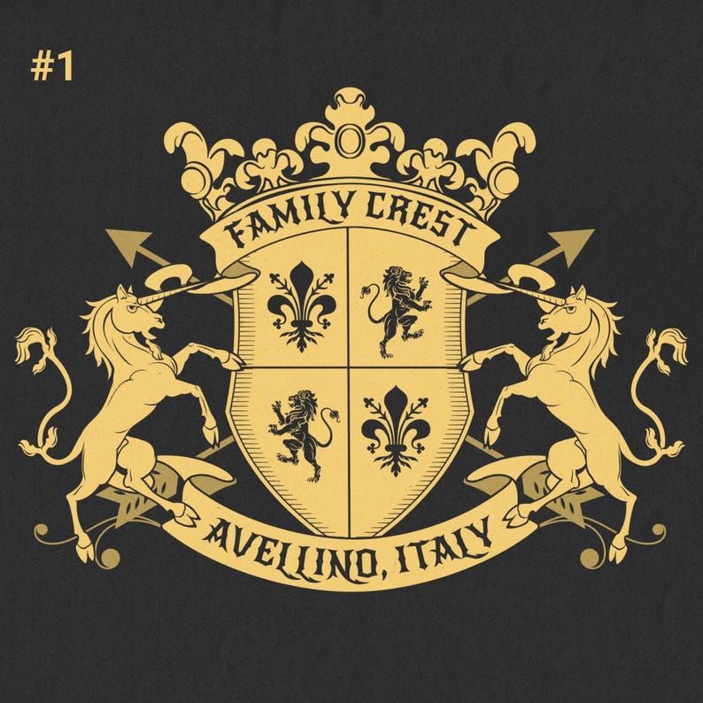 Family Crest Coat of Arms | Custom Logo Design | Family Crest - Etsy