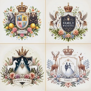 Custom Watercolor Family Crest – Handcrafted Heraldry Designs