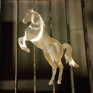 Horse Western Bronco yard art stake steel lawn #6