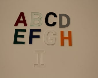 Acrylic Letters and Numbers Custom laser cut capital lower case alphabet school craft supply Sign business