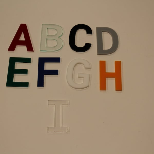 Acrylic Letters and Numbers Custom laser cut capital lower case alphabet school craft supply Sign business