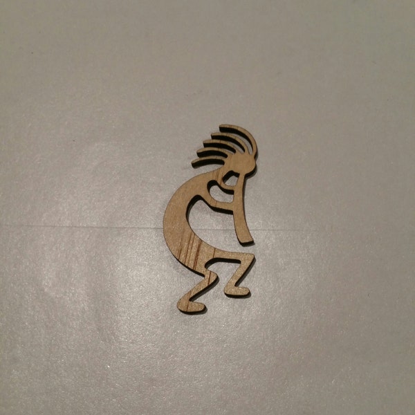 Kokopelli Decoration wood shape supply craft home art store ornament gallery Fertility flute