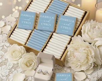 50 Pcs Luxury Wedding Chocolate, Customized Chocolate, Wedding Favors, Wedding Chocolate Favors, Favors For Guests, Engagement Chocolate