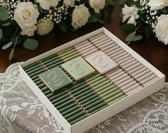 50 Pcs Luxury Wedding Chocolate, Customized Chocolate, Wedding Favors, Wedding Chocolate Favors, Favors For Guests, Engagement Chocolate