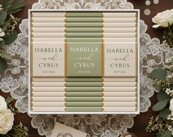 50 Pcs Luxury Wedding Chocolate, Customized Chocolate, Wedding Favors, Wedding Chocolate Favors, Favors For Guests, Engagement Chocolate