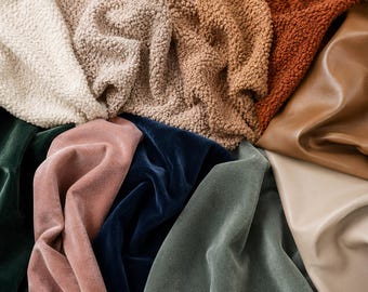fabric samples - set of 5 colors