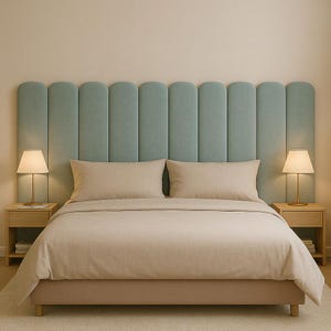 Panel de pared tapizado de terciopelo: baldosas de valla con amortiguación de sonido 3D, redondeadas, suaves, para dormitorio, habitación de niños,