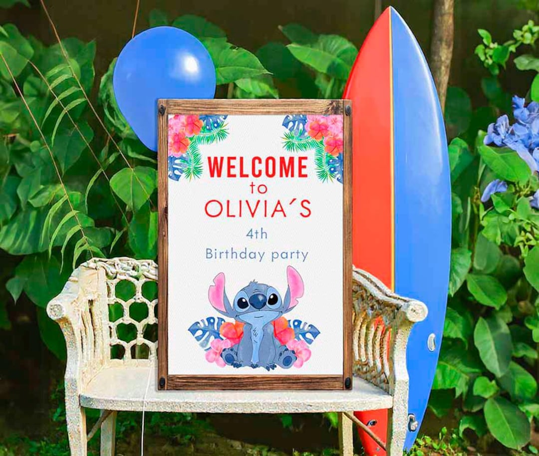 Stitch Welcome Spring Stitch Welcome Sign, Cartel Bienvenida Stitch, Affiche De Bienvenue ...