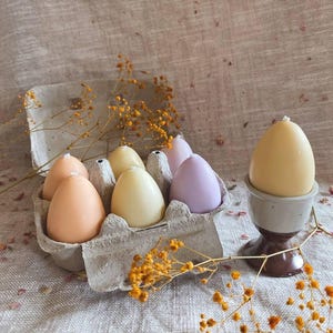 Set of 6 Magical Egg Candles in Carton Box – Nest Spring Edition | Aromatherapy Blend with Essential Oils | Ethical Vegan Wax
